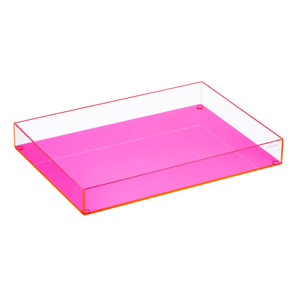 Poppin Neon Pink Acrylic Accessory Tray The Container Store