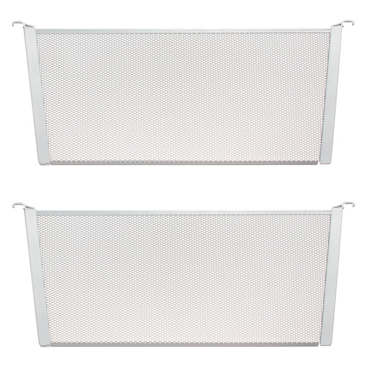 Elfa 17" 2-Runner Mesh Drawer Dividers Platinum Pkg/2