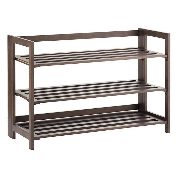 The Container Store 3-Tier Folding Shoe Rack