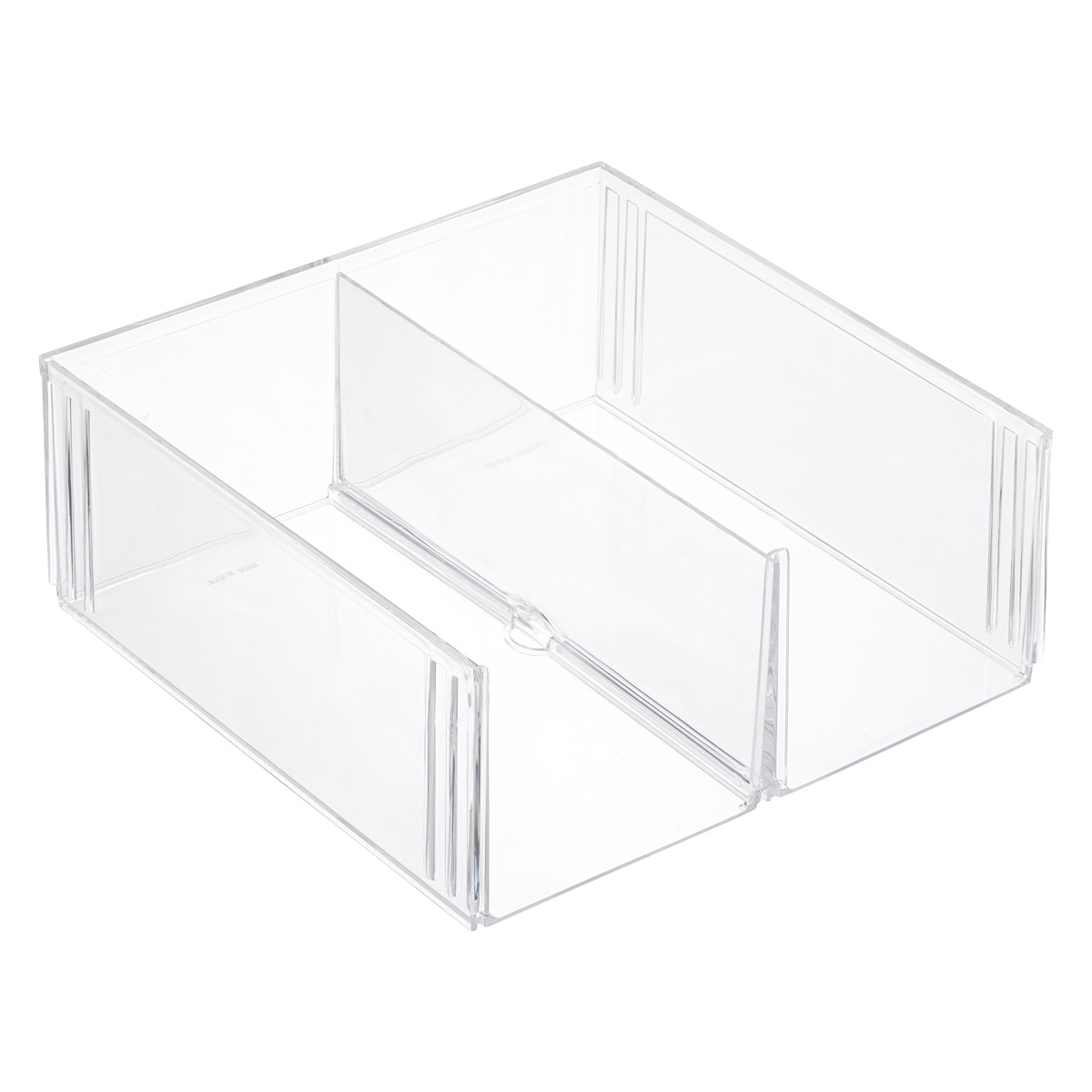 The Container Store Clearline Divided Shoe Bin Clear