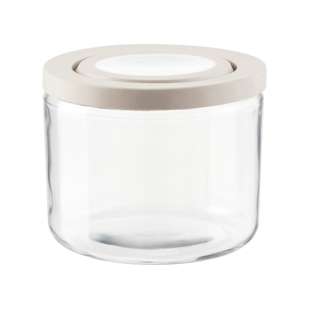 Anchor Hocking TrueFit Glass Jars with Grey Lids The Container Store