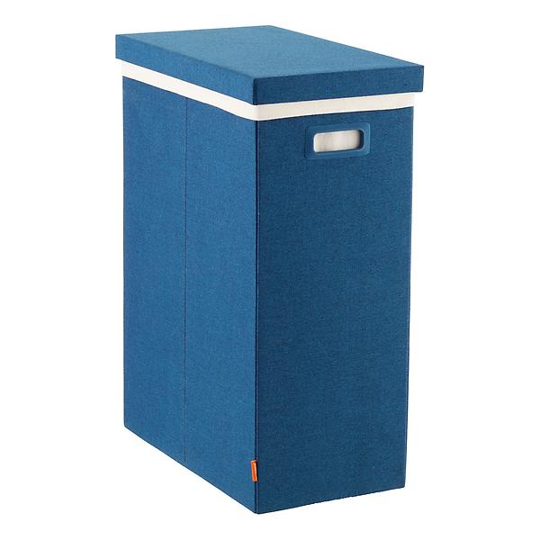 Navy Poppin Laundry Hamper with Lid The Container Store