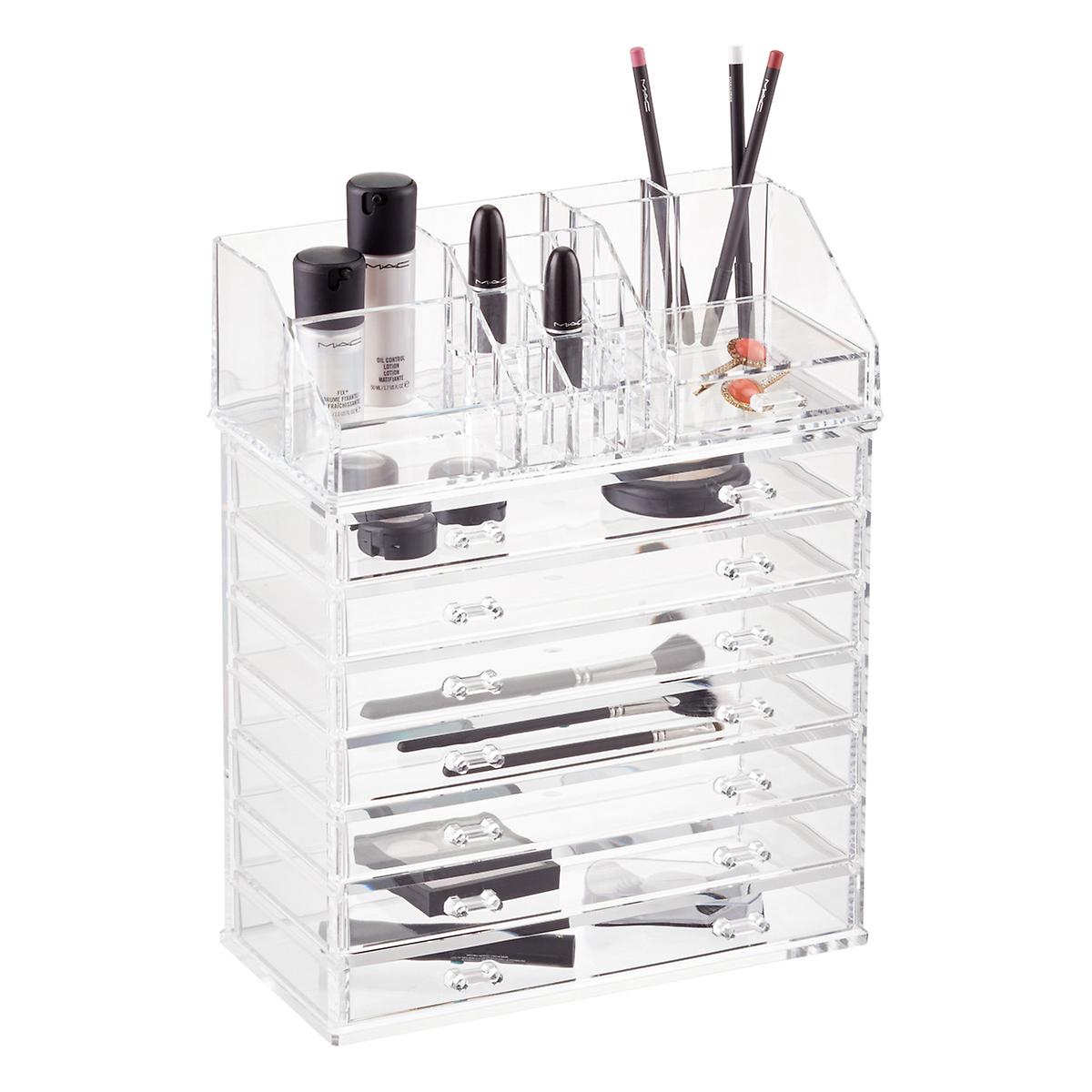 kunstmest Goneryl Madeliefje Acrylic Makeup Organizer With Drawer | The Container Store