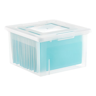 Lorell Letter/Legal Plastic File Box, Clear