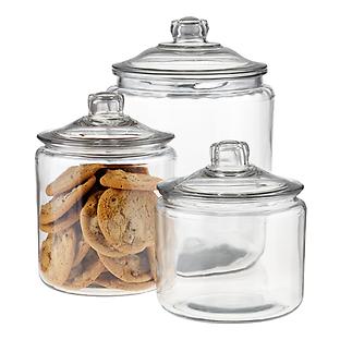 Glass Canisters with Glass Lids