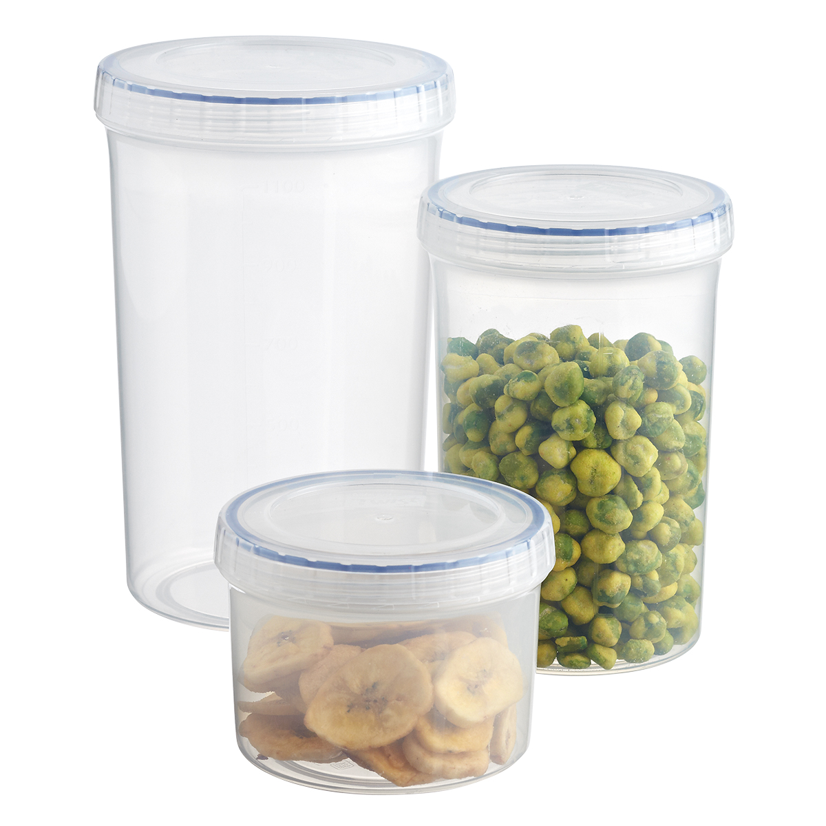  Set of Food Grade Airtight Tin Containers with Screw