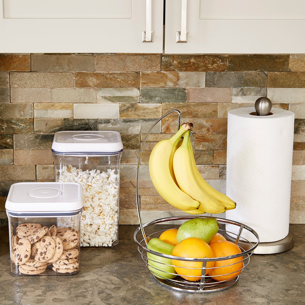 iDesign Chrome Banana Holder & Bowl