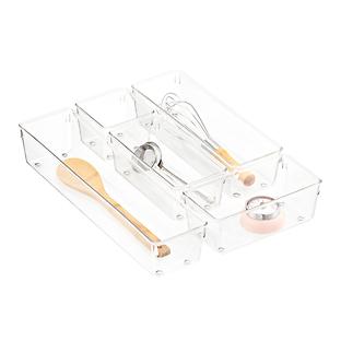 4 Pack: Clear 3-Drawer Organizer by Simply Tidy™