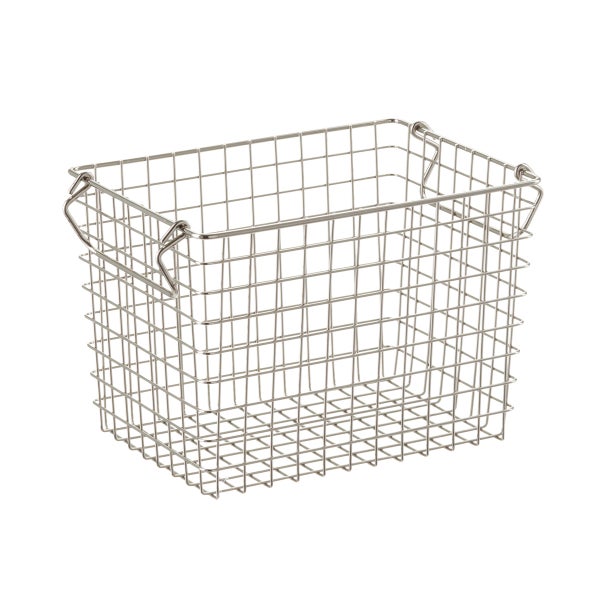 Stackable Wire Storage Baskets with Handles The Container Store