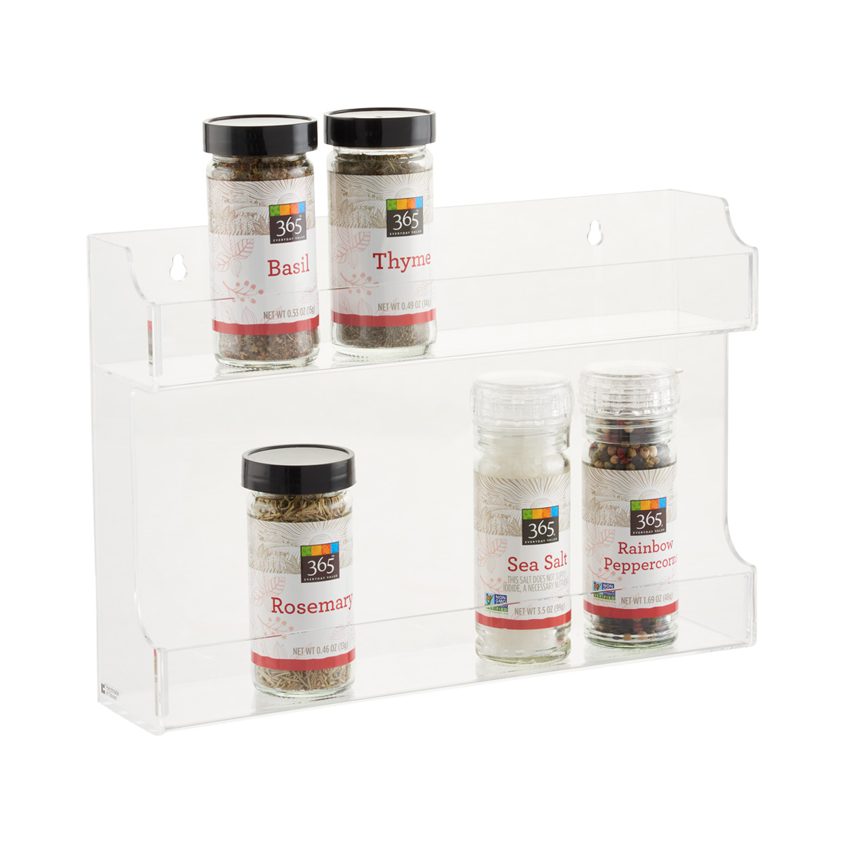 Double Acrylic Spice Rack The Container Store