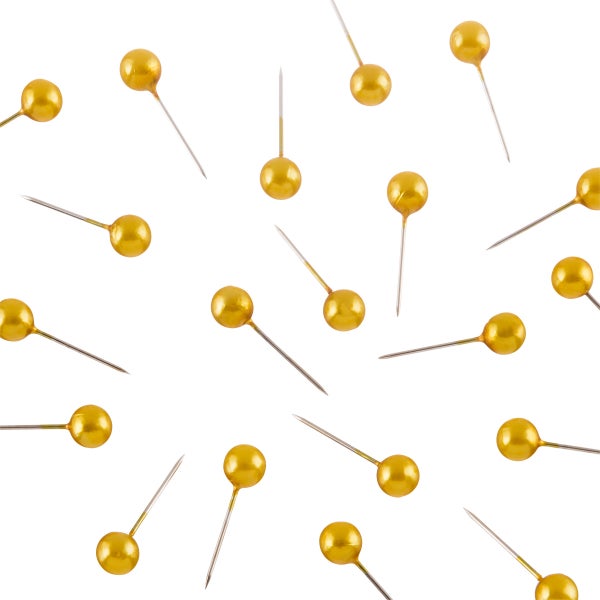 U-Brands Gold Map Push Pins