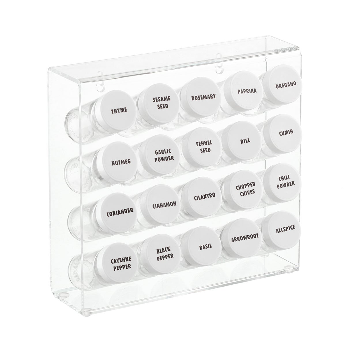 Acrylic 20-Bottle Spice Rack