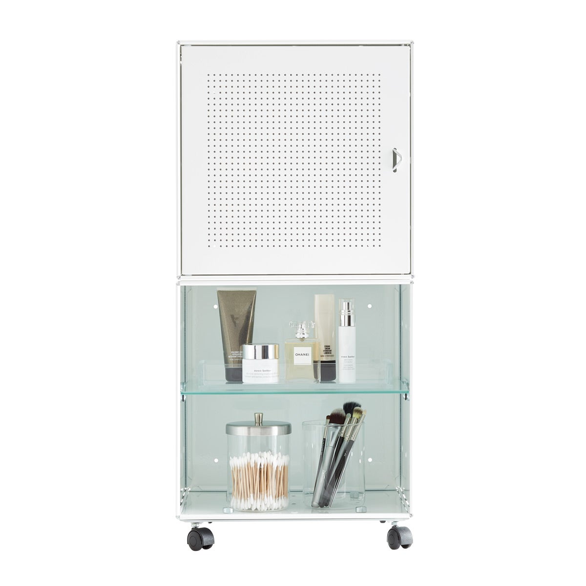 White Enameled QBO Steel Cube