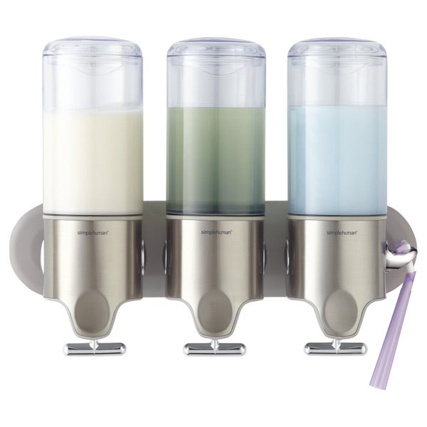 simplehuman wall-mounted shampoo & soap dispensers | the container simplehuman wall-mounted shampoo & soap dispensers | the container
