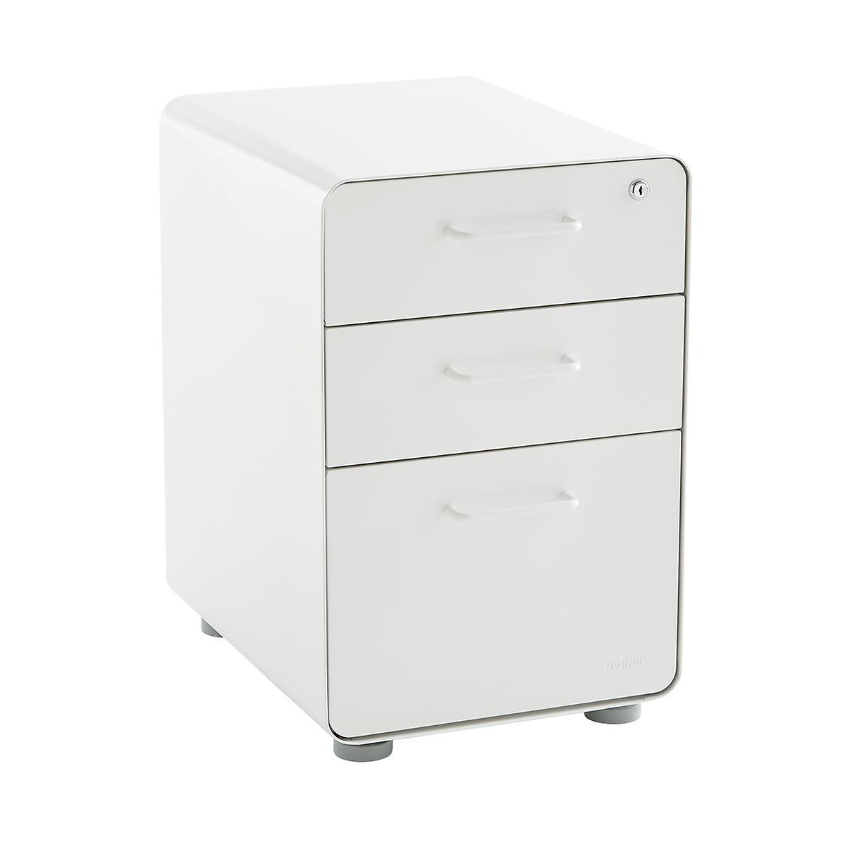 Poppin File Cabinet White Poppin 3 Drawer Stow File Cabinet