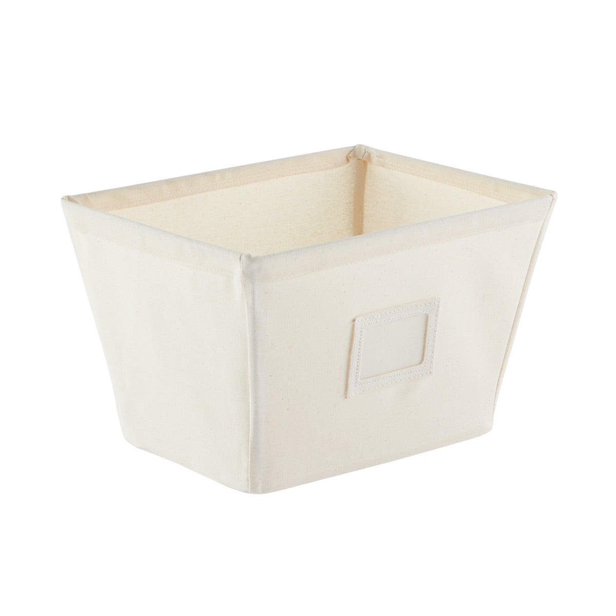 Open Canvas Storage Bins with Labels The Container Store