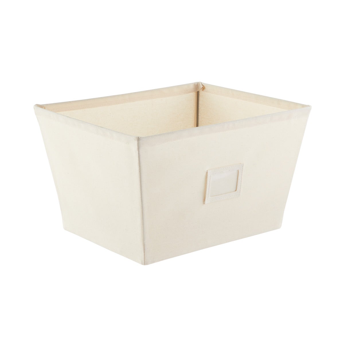 Large Tapered Canvas Bin Natural