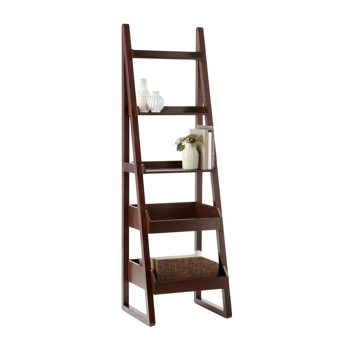 Design Free Standing Bookshelves bookshelves bookcases free standing shelves the container store walnut encore narrow bookshelf