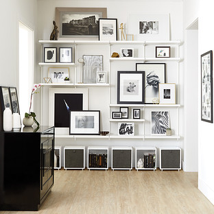 White White Elfa Decor Shelving Wall The Container Store