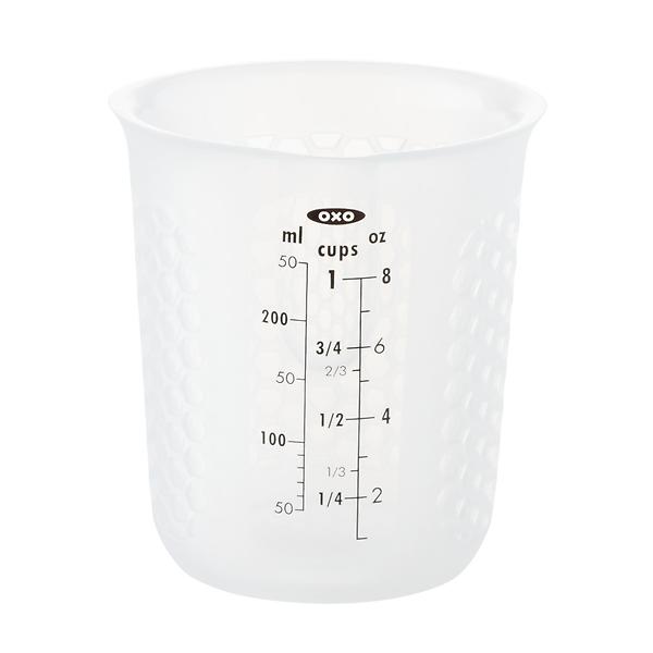 Mixing cup, silicone, white, (4) 1/3 ounce and (2) 1/2 ounce cups