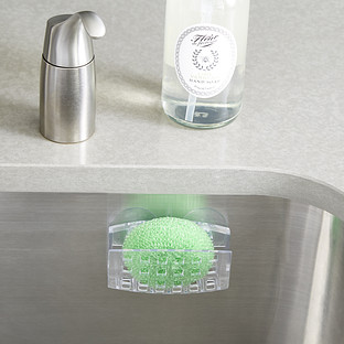 Umbra LETTERA Sponge Holder with Suction Cup CLEAR kitchen sink 330483-165
