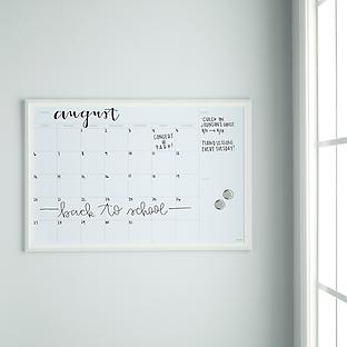 U-Brands White Large Farmhouse Monthly Dry Erase Board