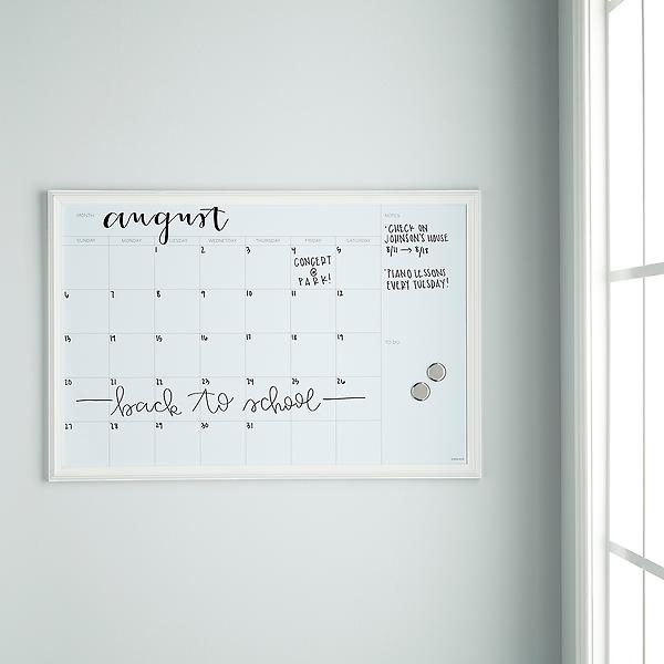 U-Brands White Large Farmhouse Monthly Dry Erase Board