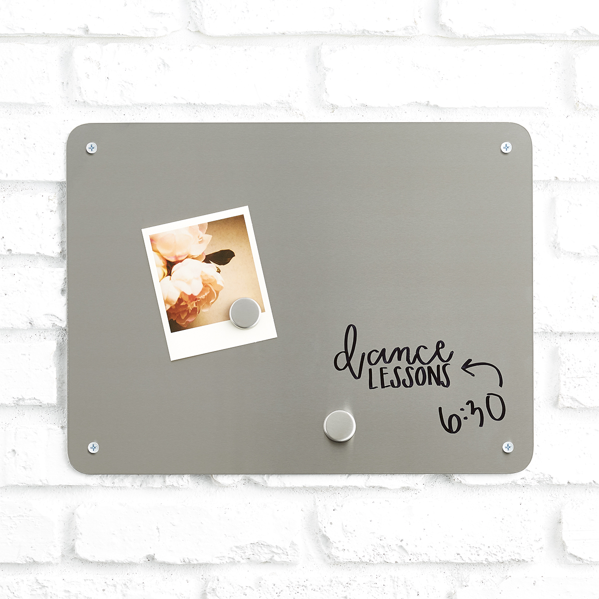 Three By Three Medium Stainless Steel Magnetic/Dry Erase Board | The ...