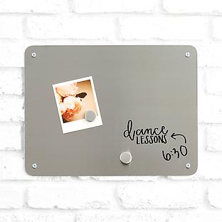 Three by Three Medium Stainless Steel Magnetic/Dry Erase Board