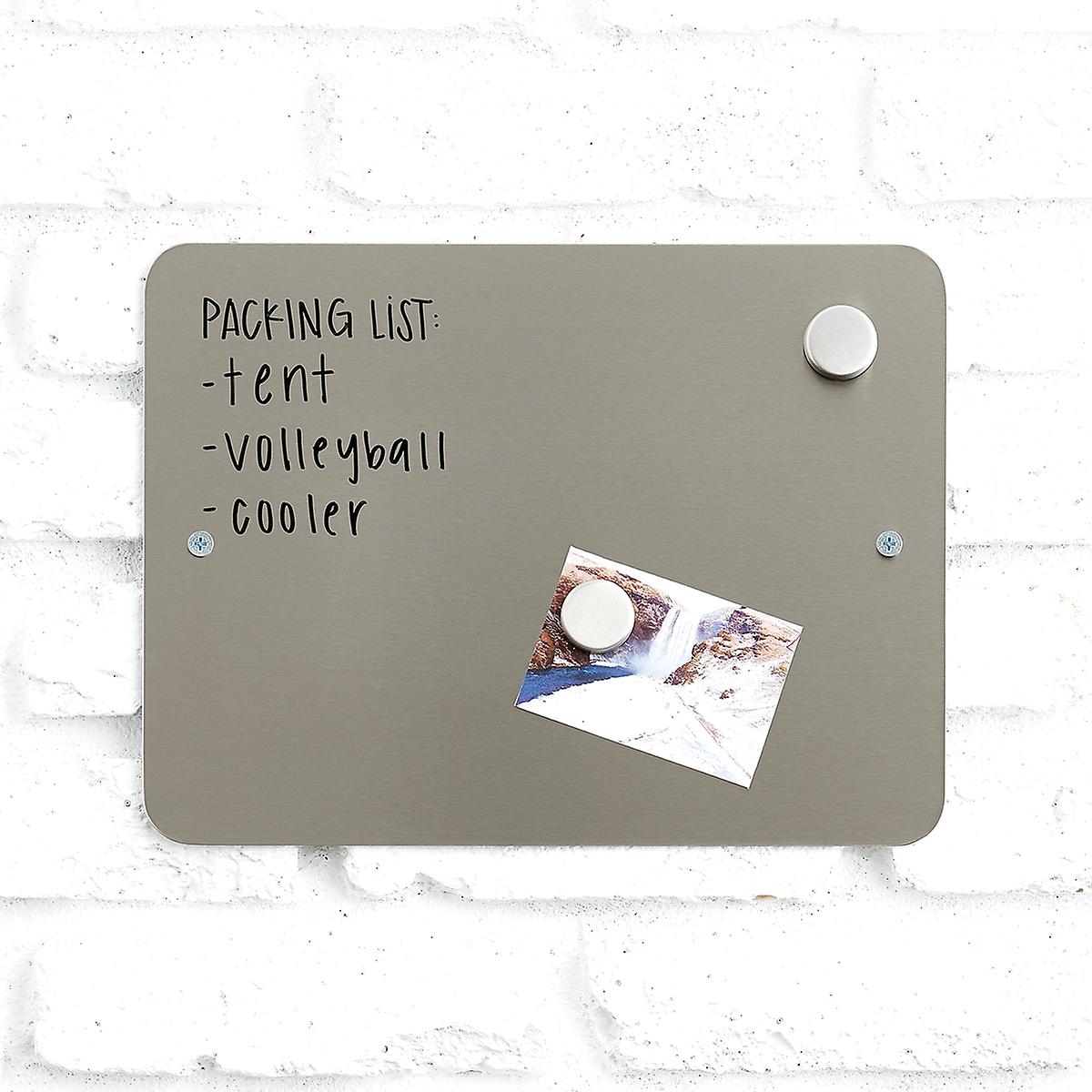 Three by Three Small Stainless Steel Magnetic Dry Erase Board | The Stainless Steel Magnetic Dry Erase Board