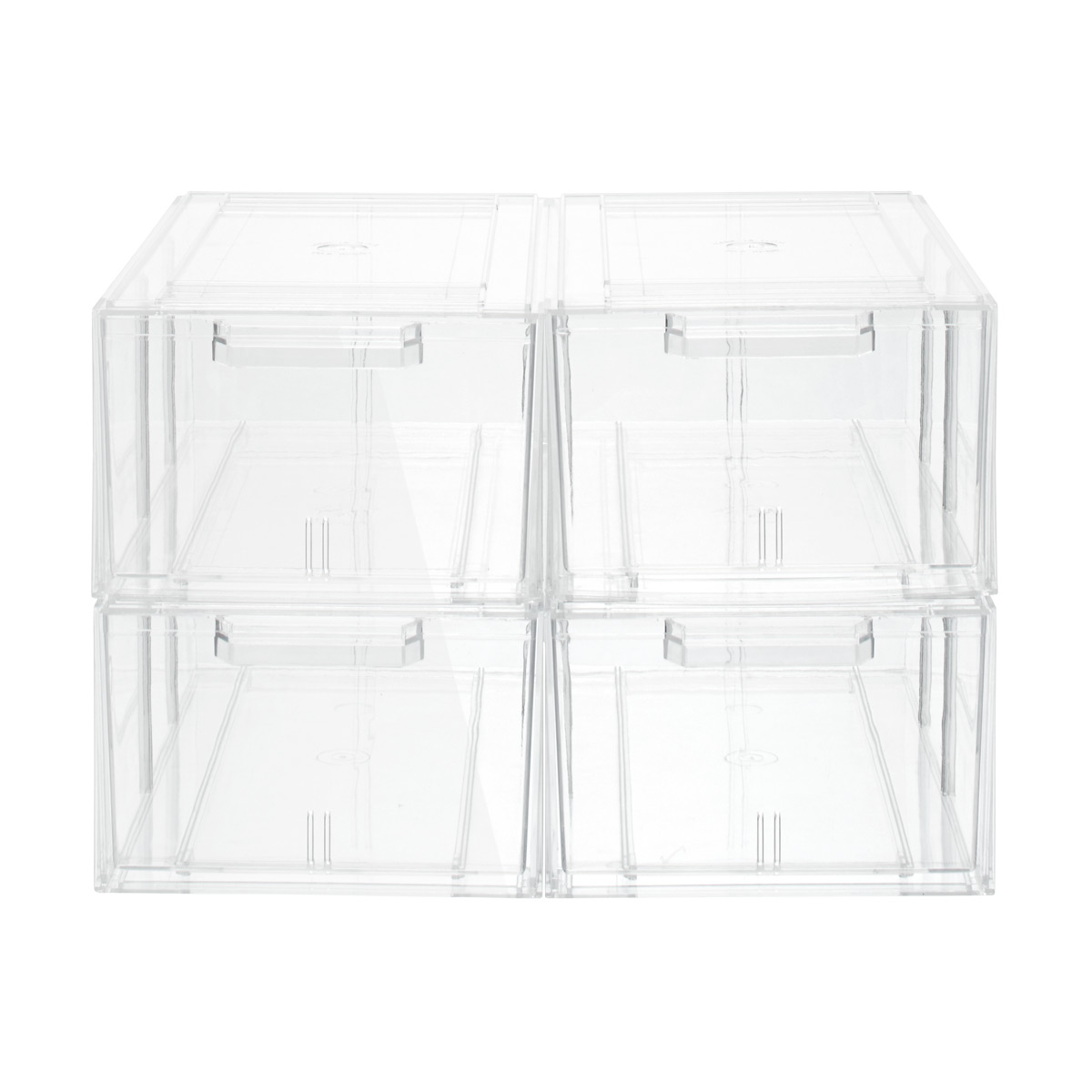 clear stackable large shoe drawer