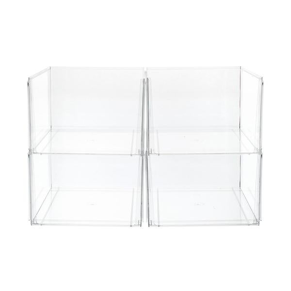The Container Store Clearline Stackable Open Bin Case Packs