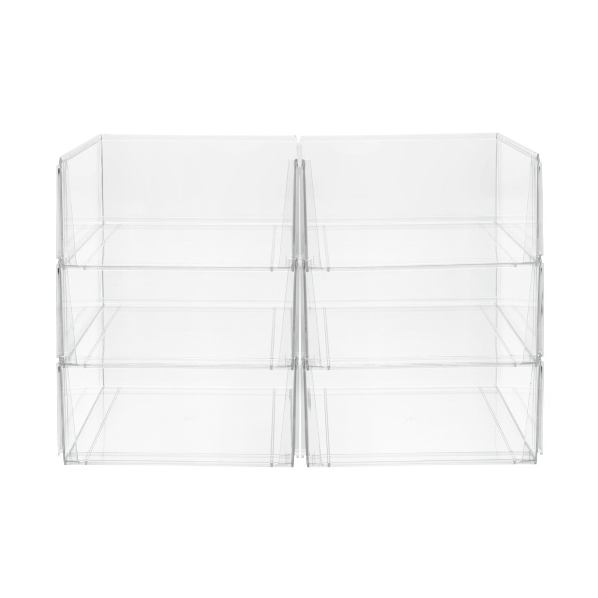 The Container Store Case of 6 Clearline Open Bins Clear