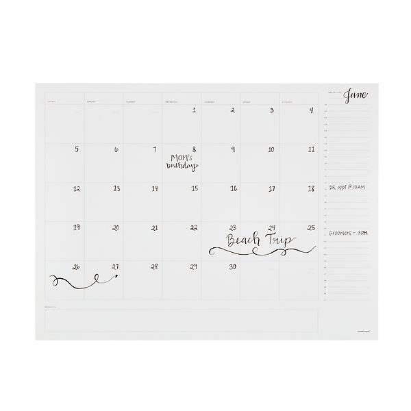 Desktop Monthly Calendar Sheets The Container Store