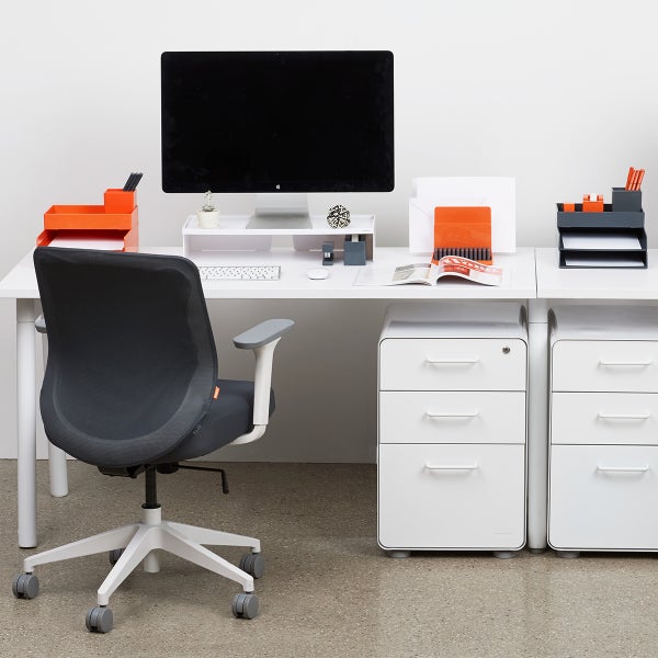 Poppin White 3Drawer Stow Locking Filing The Container Store