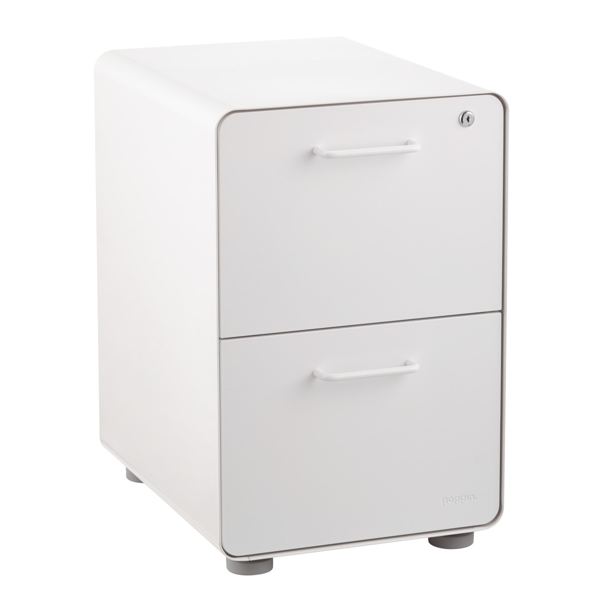 white two drawer filing cabinet