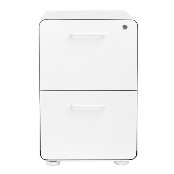 Poppin White 2Drawer Stow Locking Filing The Container Store
