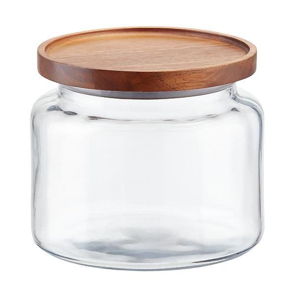 Anchor Hocking Montana Glass Canisters with Acacia Lids | The Container ...