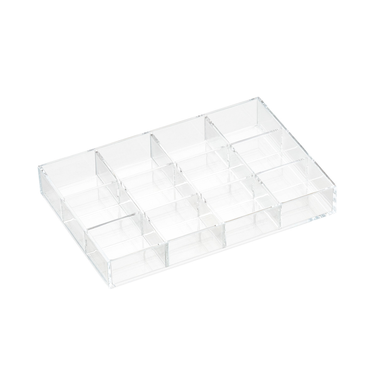 Radiance Divided Small Acrylic Stacking Tray Clear