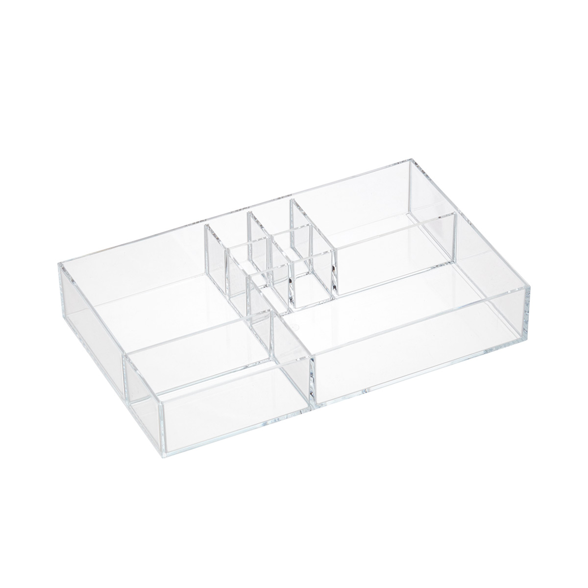 Brilliance 8-Section Large Acrylic Stacking Tray Clear