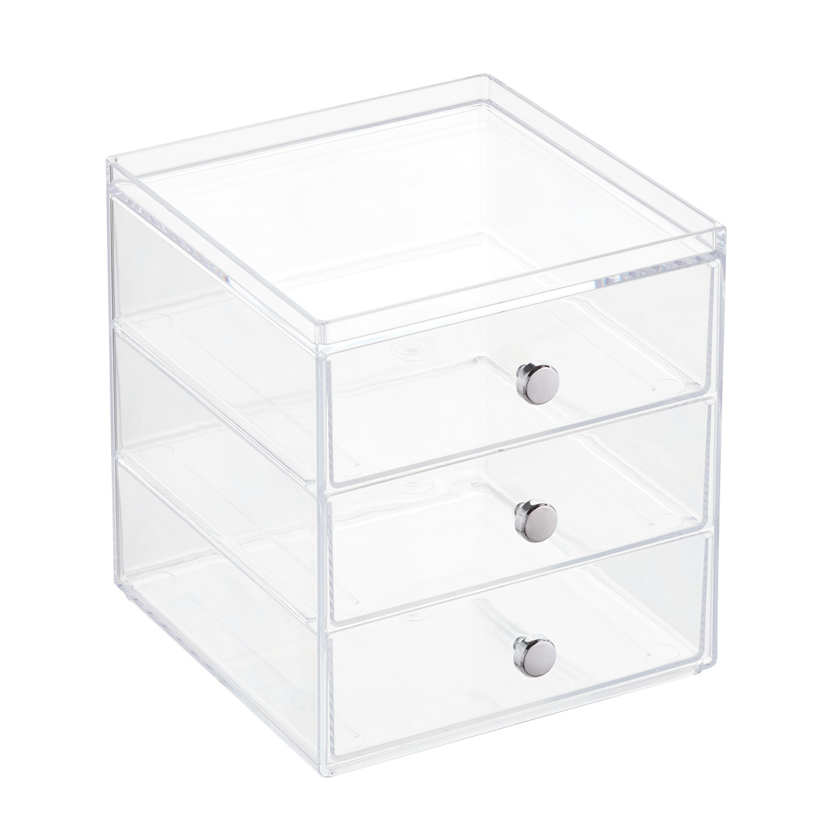 iDESIGN Clarity 3-Drawer Stacking Box Clear