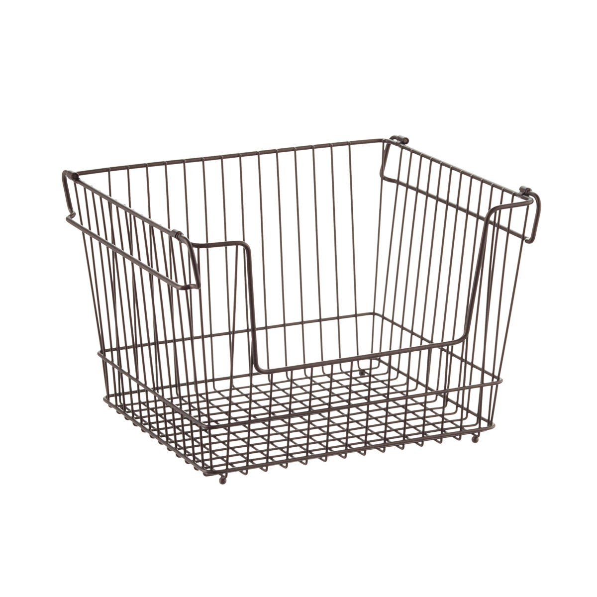 Large Basket Large Bronze York Open Stackable Basket The Container