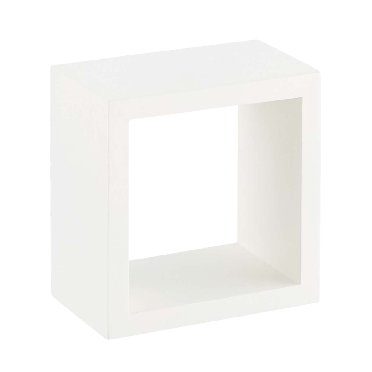6" sq. x 3-1/2" h Wall Display Cube White
