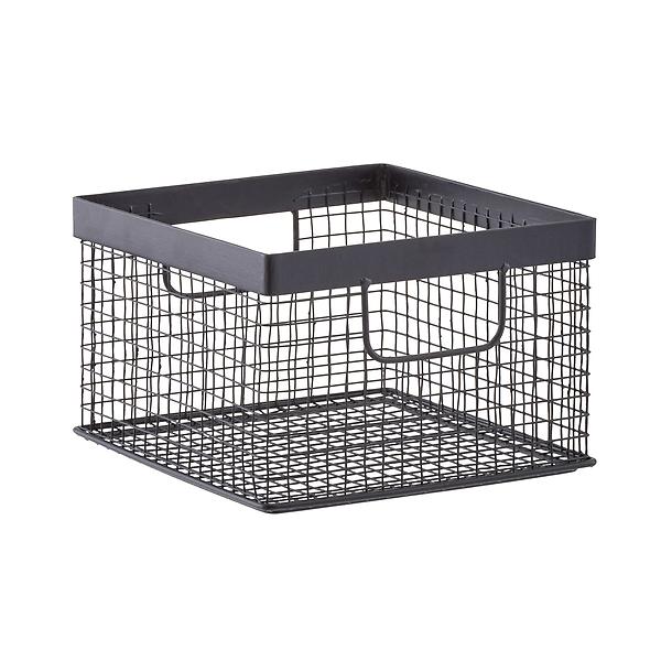 Black Wire Grid Storage Bins (Medium)