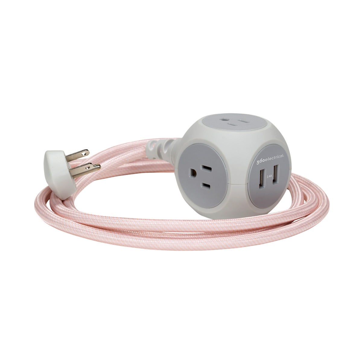 360 Electrical Habitat Extension Cord with USB The Container Store