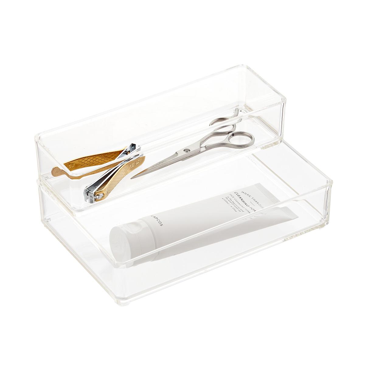 Clear Acrylic Stackable Drawer Organizers Set of 5 | The Container Store