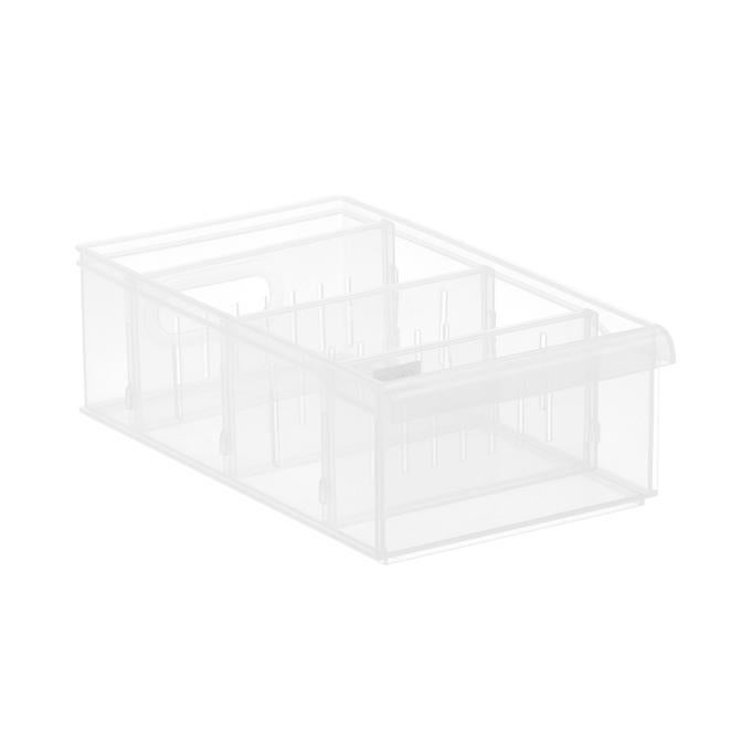 Clear Stackable Plastic Storage Bins