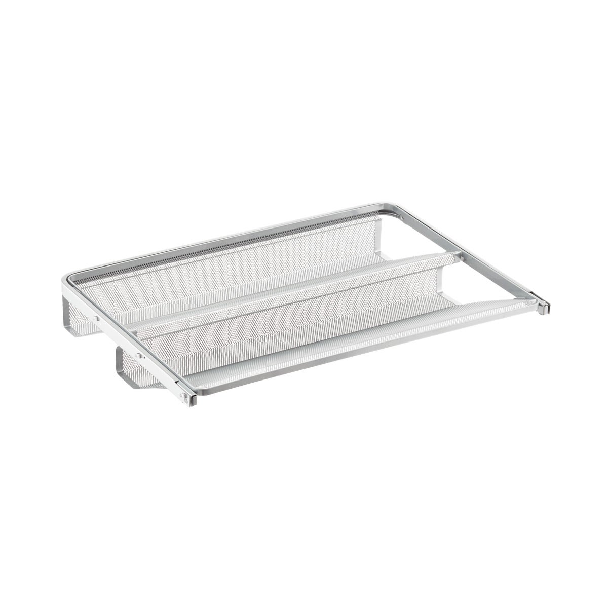 2' Elfa Mesh Gliding Shoe Shelf Platinum