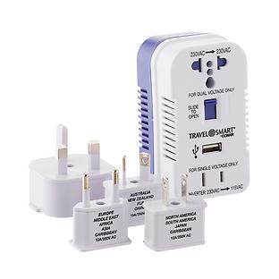 2-Outlet Converter & Adapter Set with USB