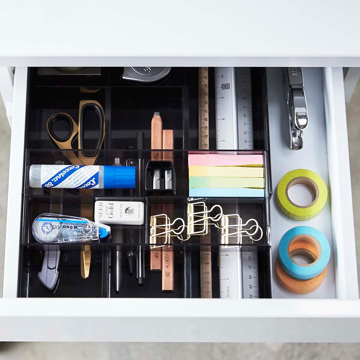 Black Expandable Drawer Organizer | The Container Store